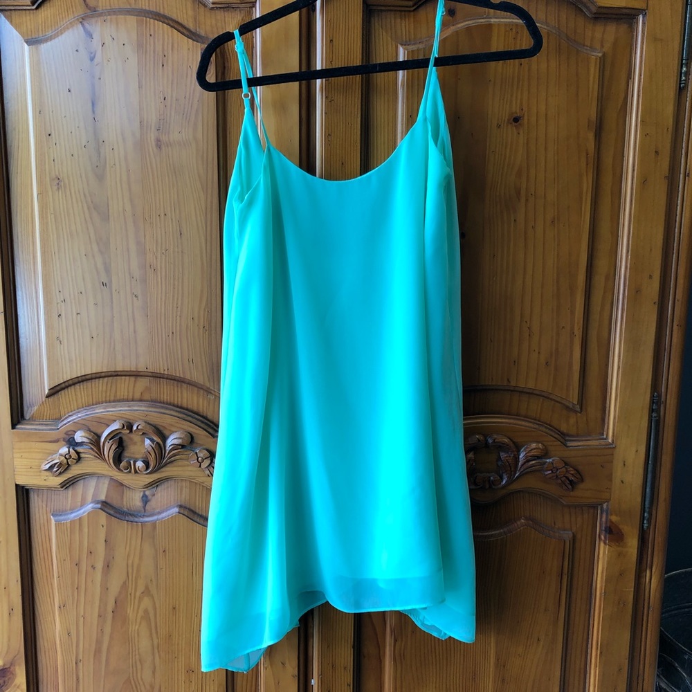 BCBGeneration green swing dress chiffon xxs